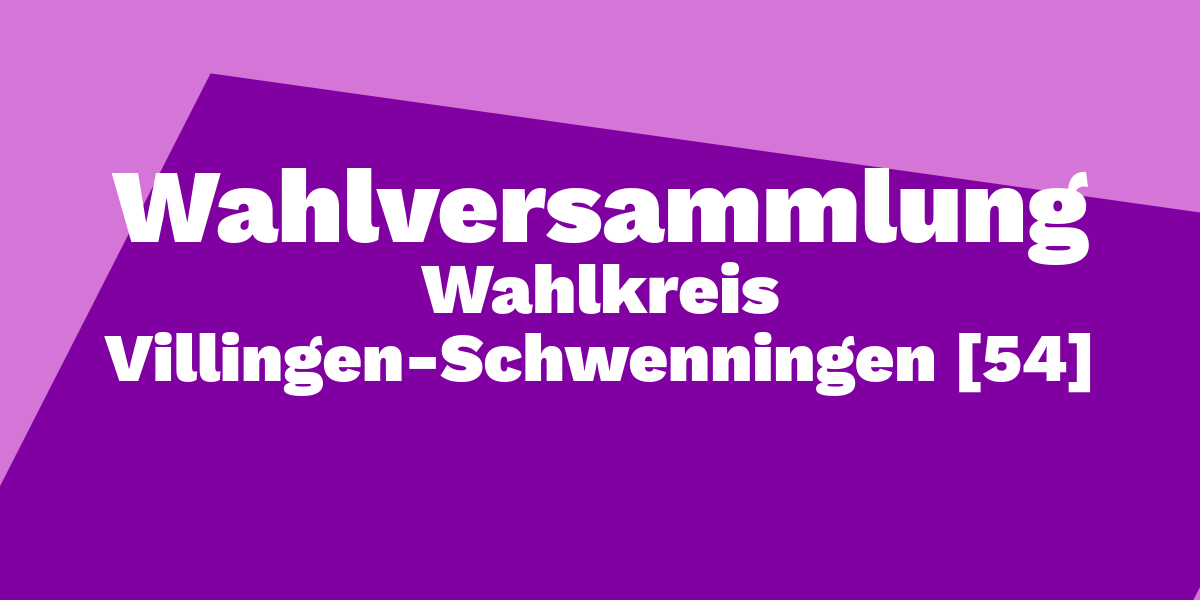 Wahlversammlung 54 Villingen-Schwenningen