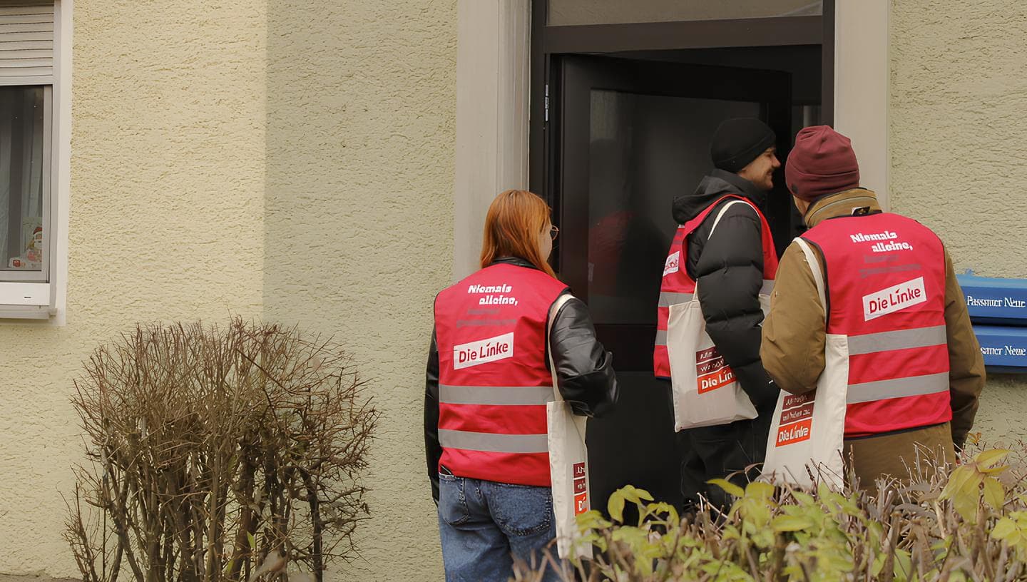 Haustürgespräche und Flyern